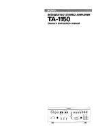 Sony TA-1150 - Owners Manual 